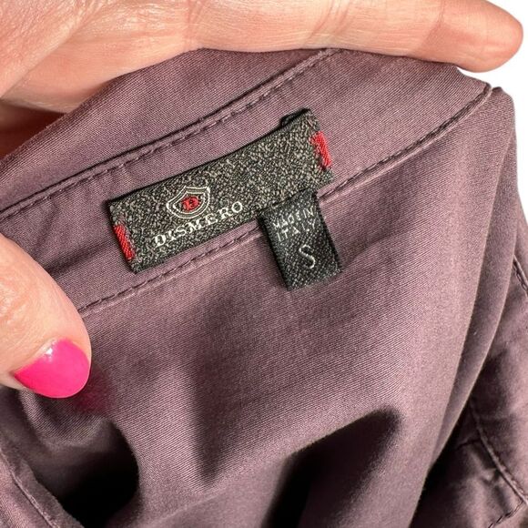 Dismero Italian Women’s Purple Crochet Lace Ruffle Button Down 3/4 Sleeve Top - Picture 7 of 15